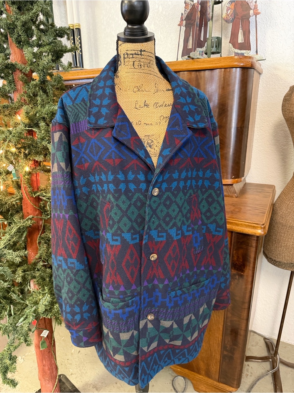 Vintage Men's Pendleton High Grade Westernwear Southwestern Wool Coat Jacket 3X